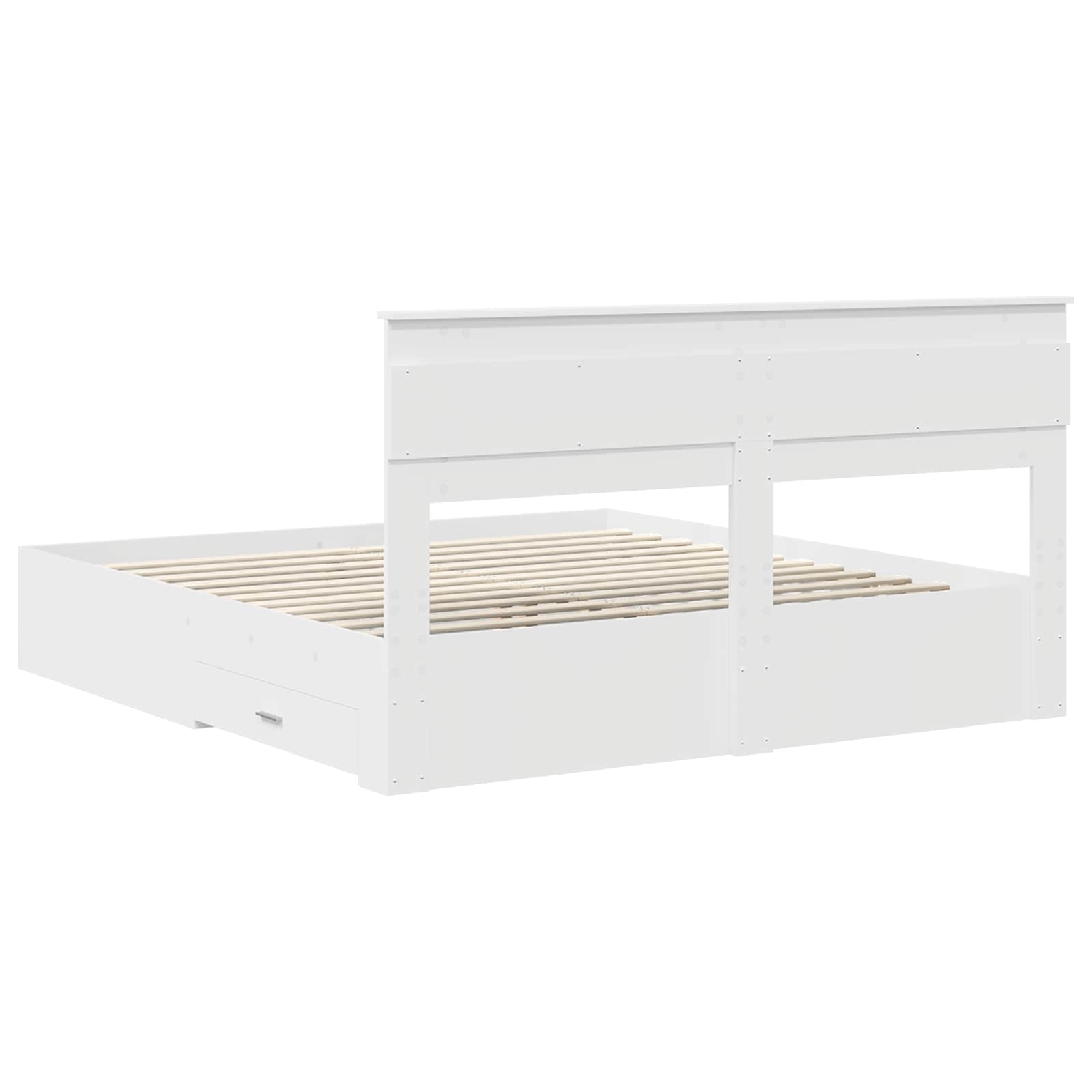 Struttura del letto Bianco 180 x 200 cm Legno multistrato | homemem39