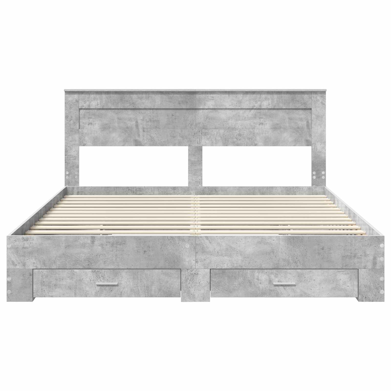 Struttura del letto con testiera Grigio cemento 180 x 200 cm | homemem39