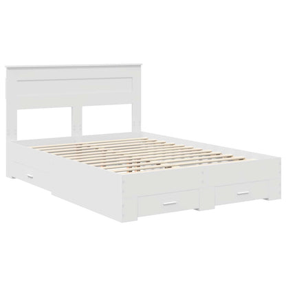 Struttura del letto Bianco 160 x 200 cm Legno multistrato | homemem39