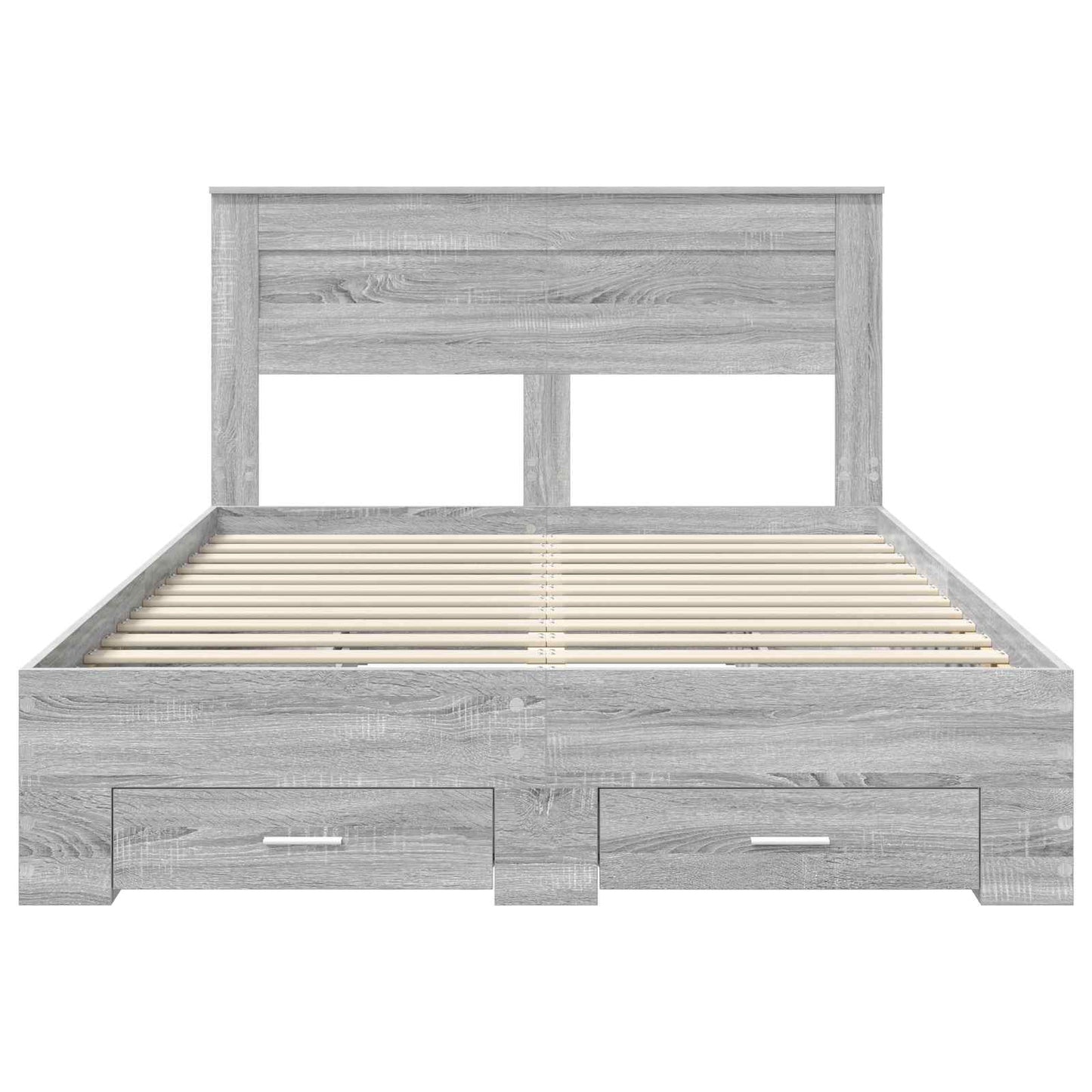 Struttura del letto con testiera Grigio Sonoma 150 x 200 cm | homemem39