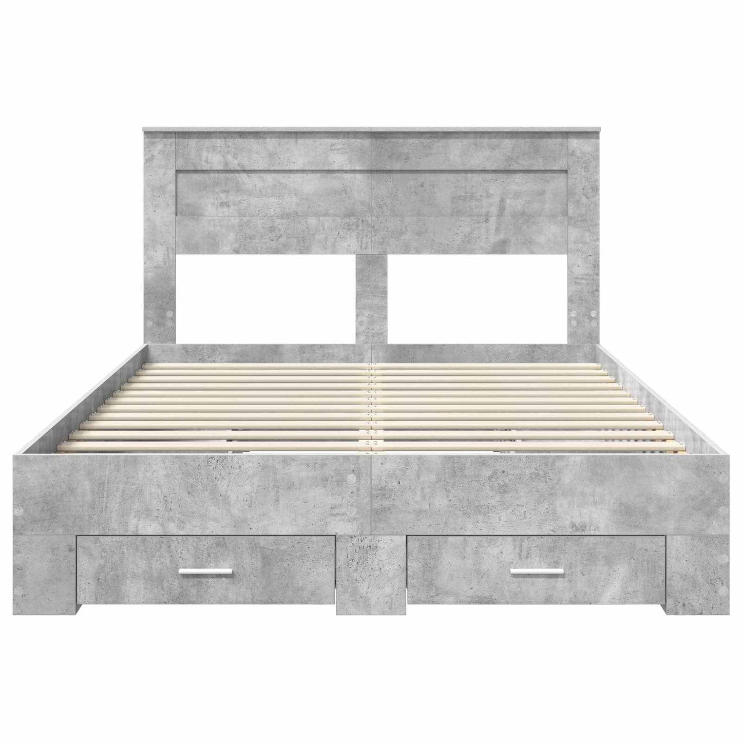 Struttura del letto con testiera Grigio cemento 140 x 190 cm | homemem39