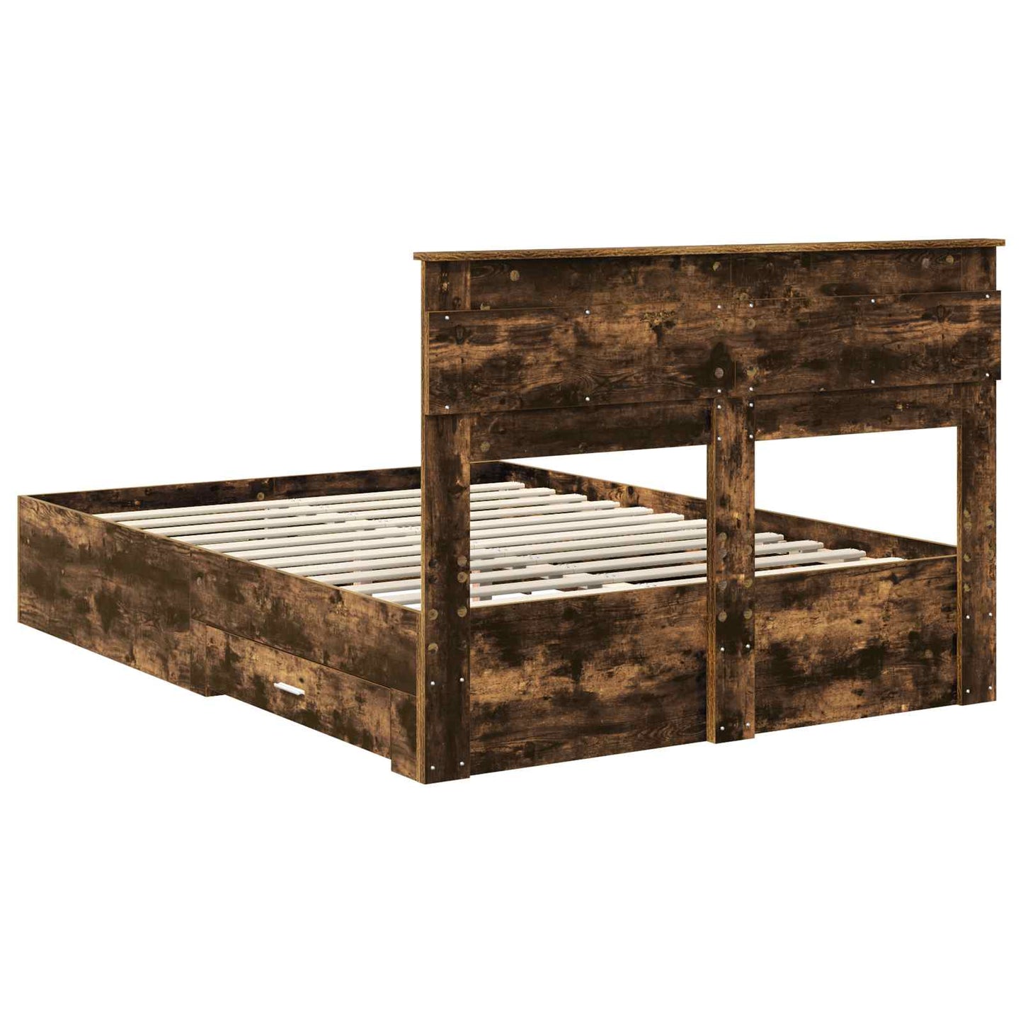 Struttura del letto Rovere fumé 140 x 190 cm Legno multistrato | homemem39