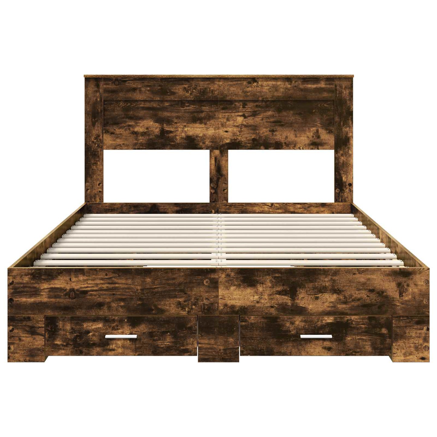 Struttura del letto Rovere fumé 140 x 190 cm Legno multistrato | homemem39