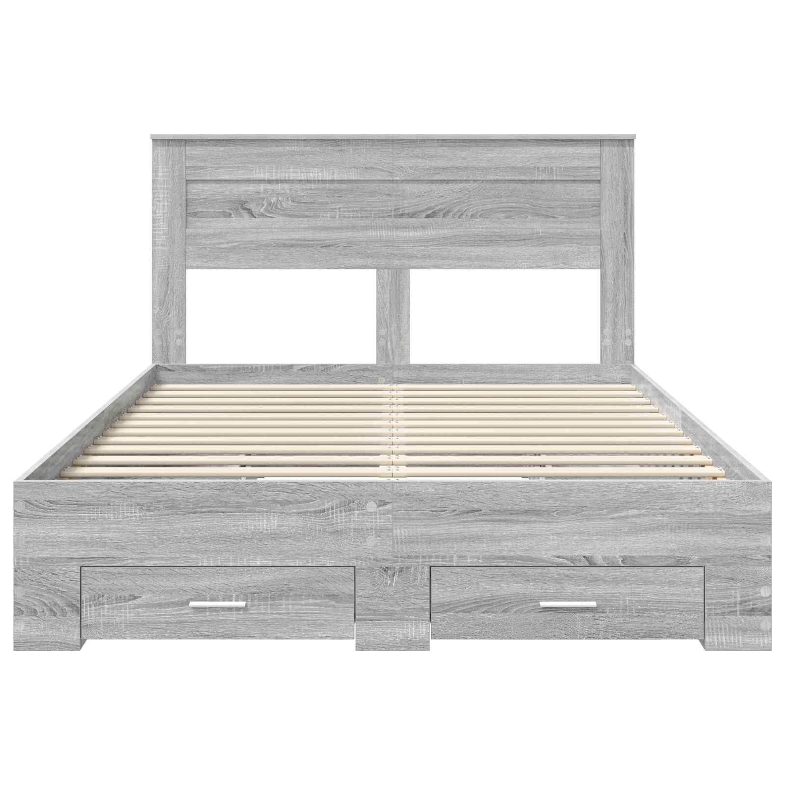 Struttura del letto con testiera Grigio Sonoma 140 x 200 cm | homemem39