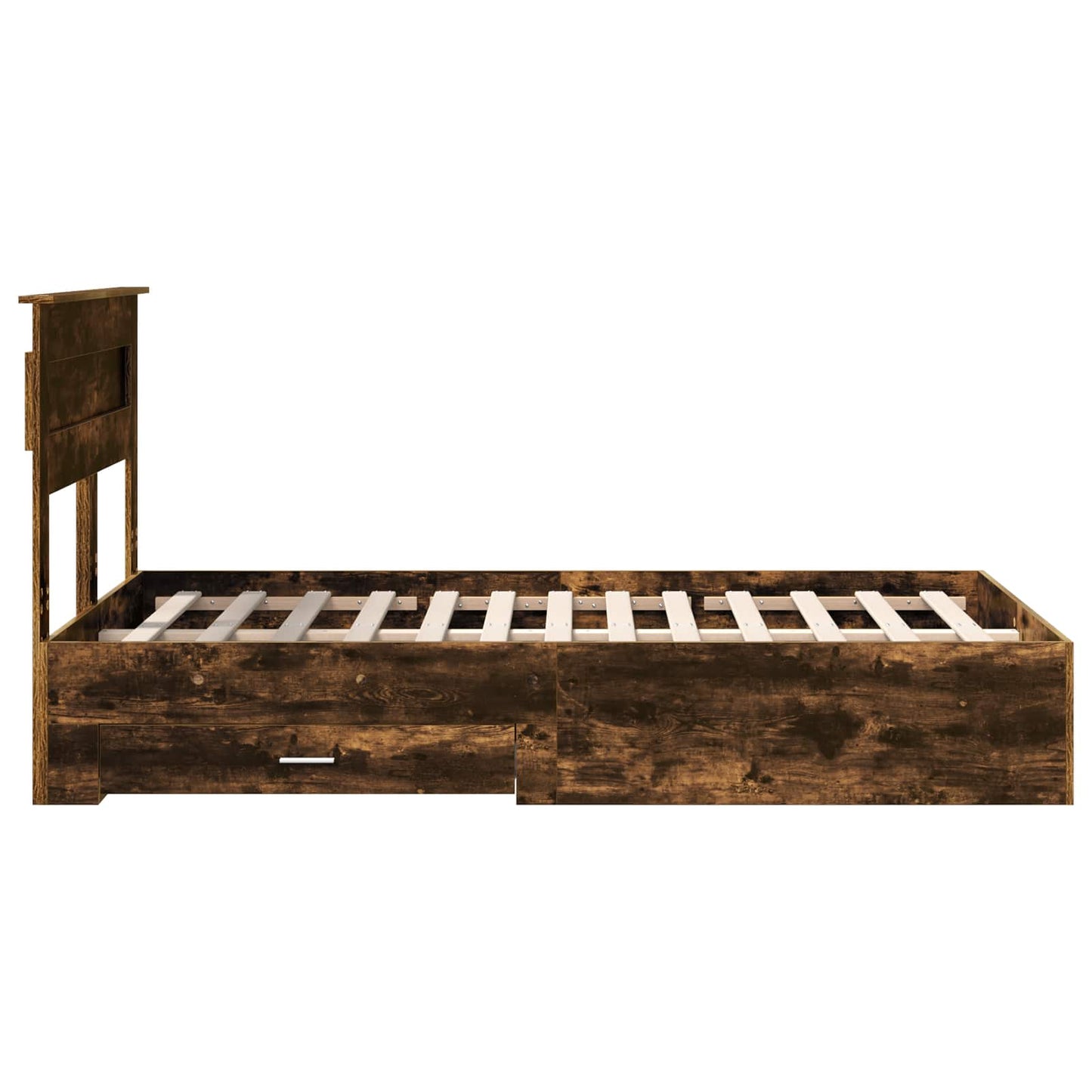 Struttura del letto Rovere fumé 135 x 190 cm Legno multistrato | homemem39