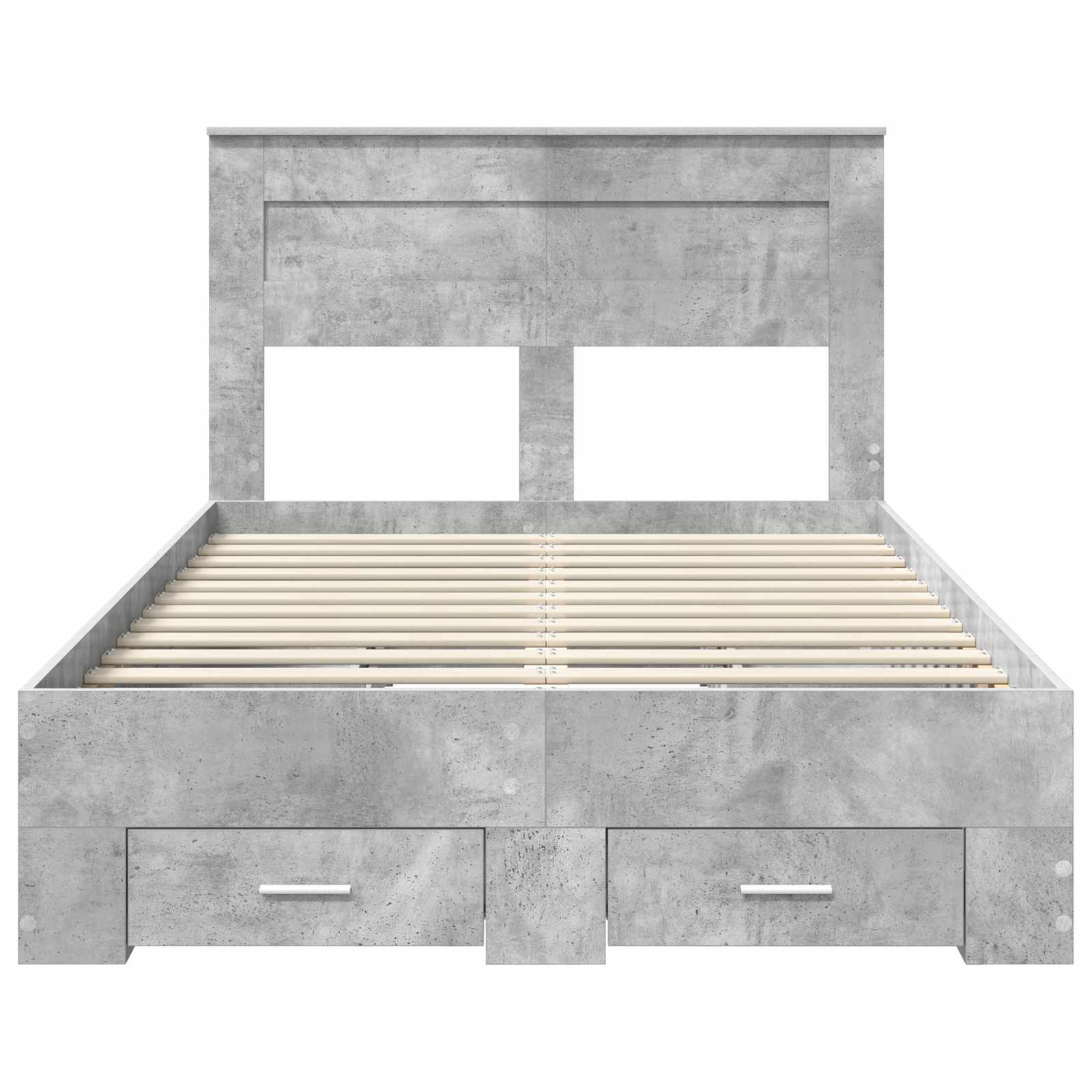 Struttura del letto con testiera Grigio cemento 120 x 190 cm | homemem39