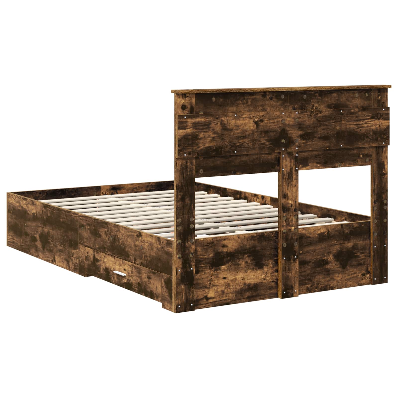 Struttura del letto Rovere fumé 120 x 190 cm Legno multistrato | homemem39
