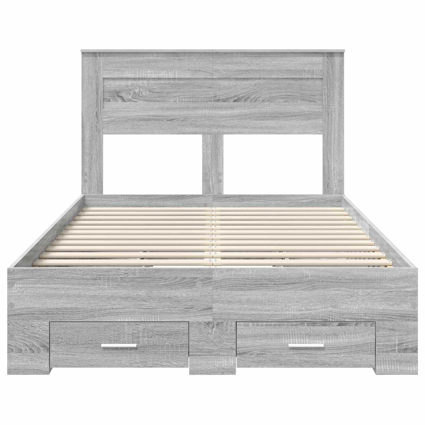 Struttura del letto con testiera Grigio Sonoma 120 x 190 cm | homemem39