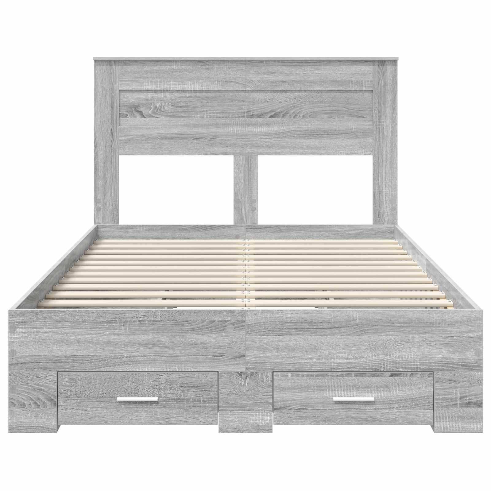 Struttura del letto con testiera Grigio Sonoma 120 x 190 cm | homemem39
