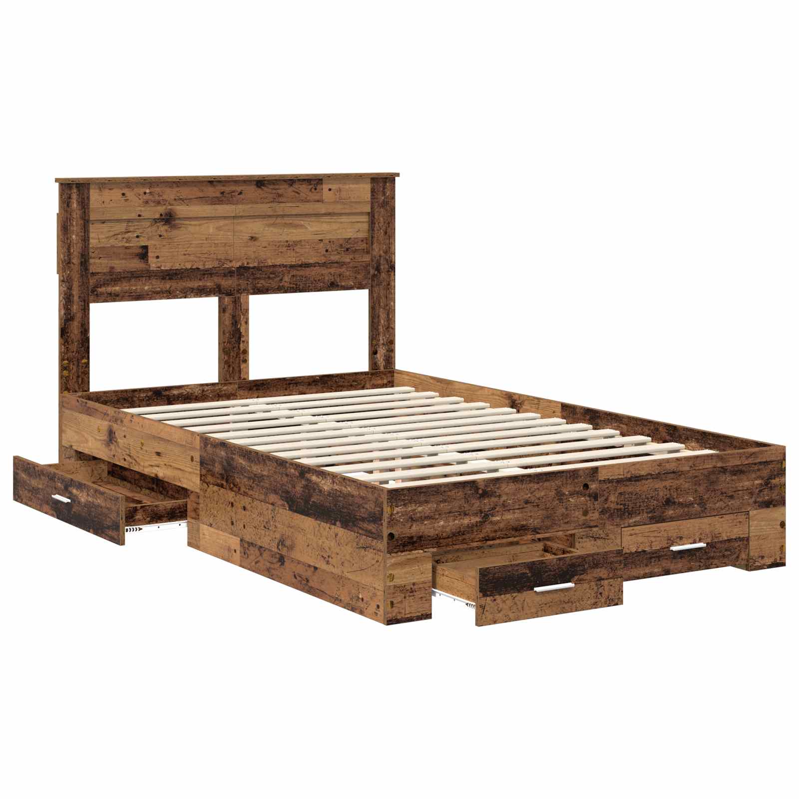Struttura del letto con testiera Legno vecchio 120 x 190 cm | homemem39