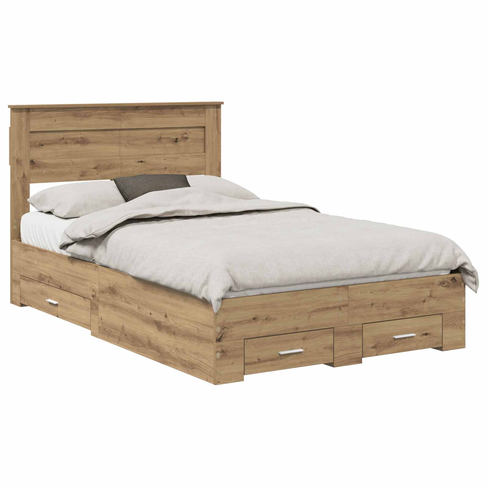 Struttura del letto Rovere artigianale 120 x 190 cm | homemem39