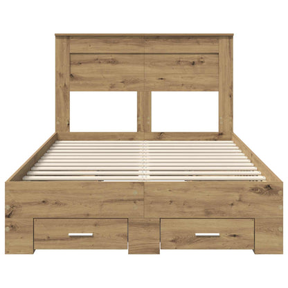 Struttura del letto Rovere artigianale 120 x 190 cm | homemem39