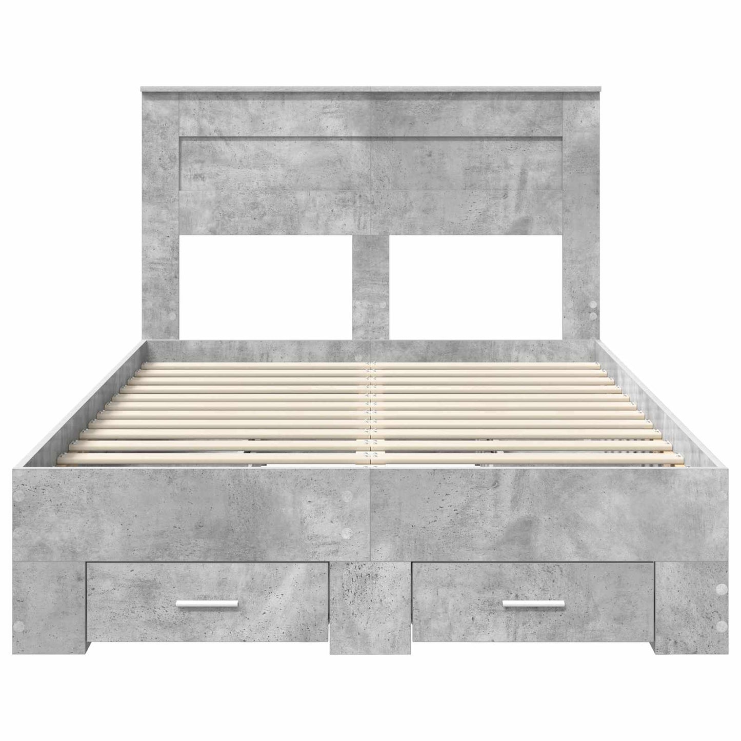 Struttura del letto con testiera Grigio cemento 120 x 200 cm | homemem39