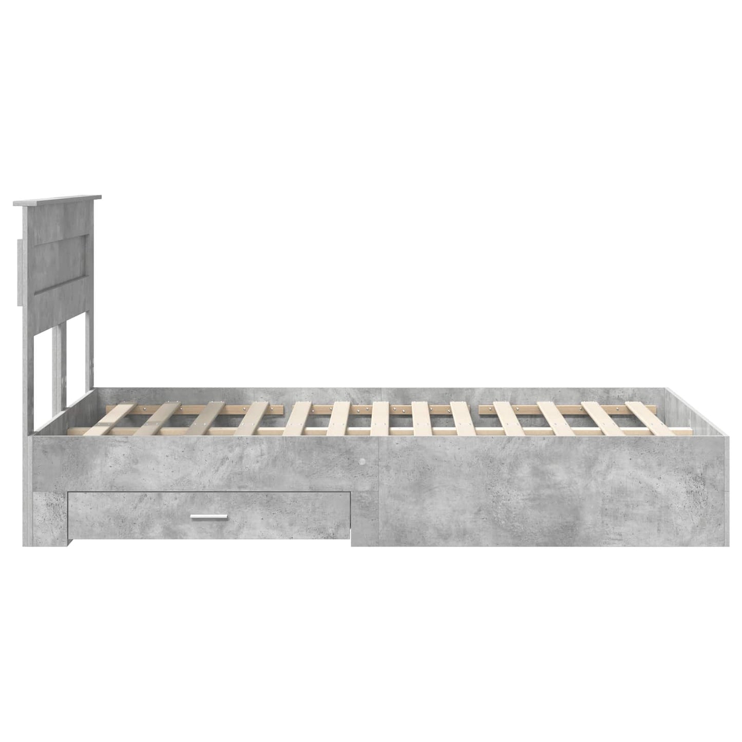 Struttura del letto con testiera Grigio cemento 120 x 200 cm | homemem39