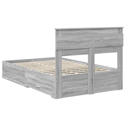 Struttura del letto con testiera Grigio Sonoma 120 x 200 cm | homemem39