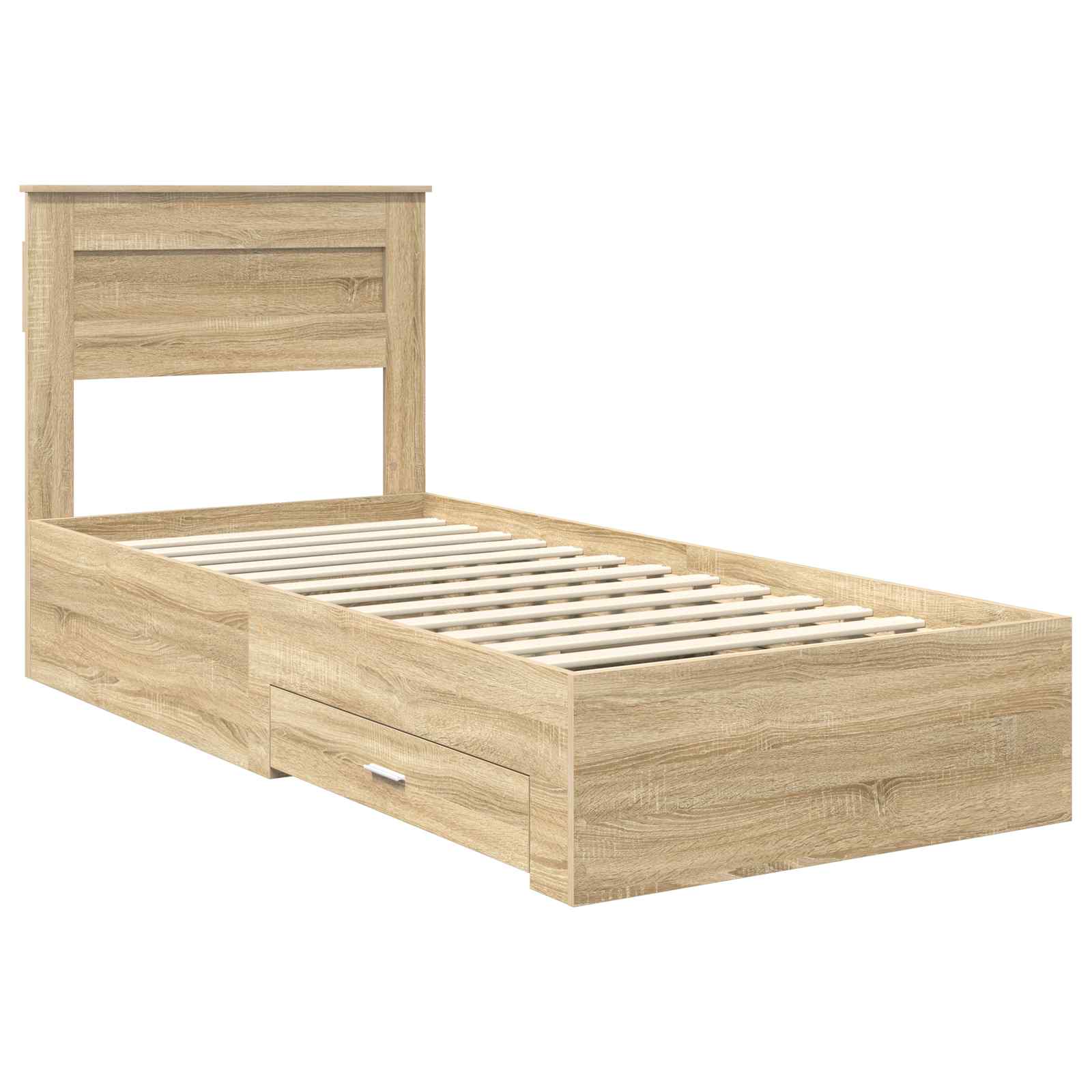 Struttura del letto con testiera Rovere Sonoma 100 x 200 cm | homemem39