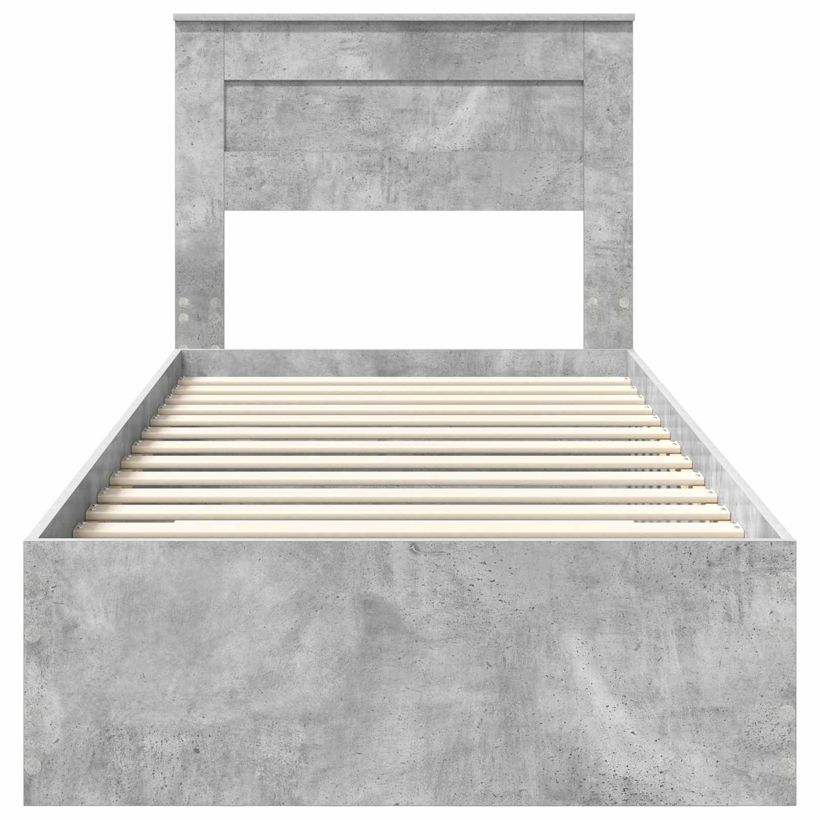 Struttura del letto con testiera Grigio cemento 100 x 200 cm | homemem39