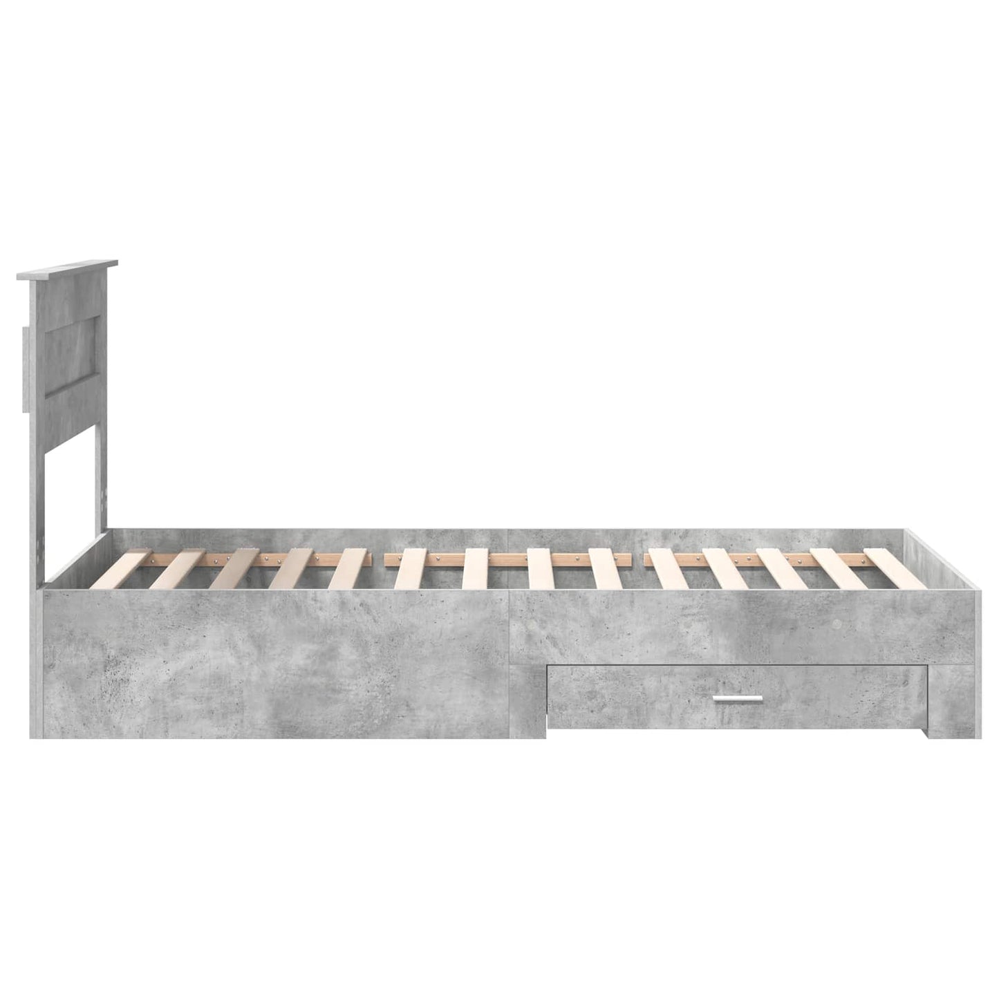 Struttura del letto con testiera Grigio cemento 100 x 200 cm | homemem39