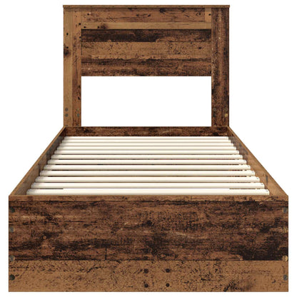 Struttura del letto con testiera Legno vecchio 100 x 200 cm | homemem39