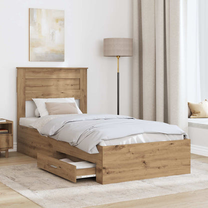 Struttura del letto Rovere artigianale 100 x 200 cm | homemem39