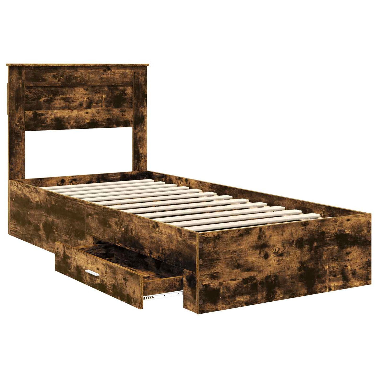Struttura del letto Rovere fumé 90 x 200 cm Legno multistrato | homemem39