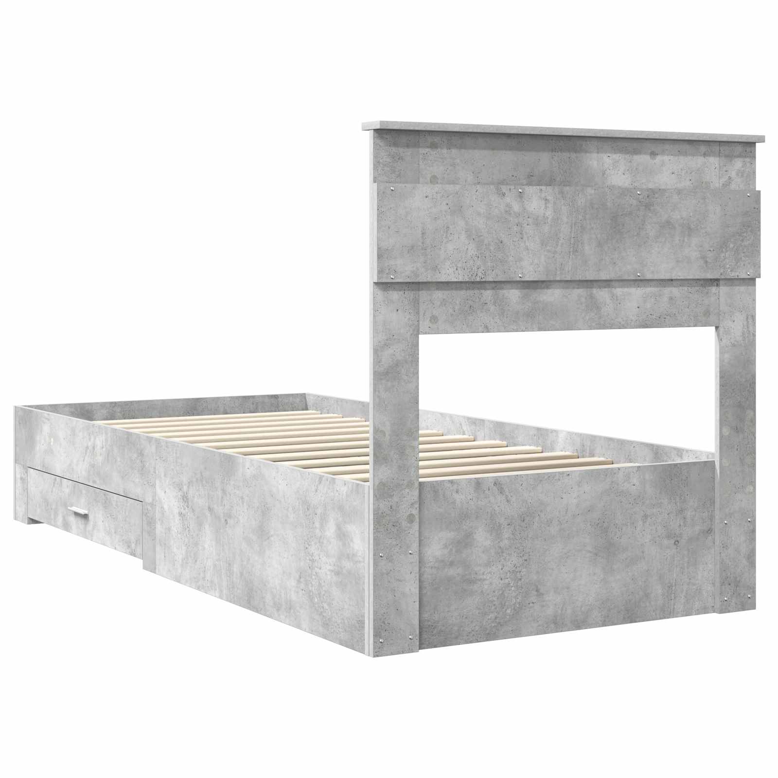 Struttura del letto Grigio Certo e Argento 75 x 190 cm | homemem39
