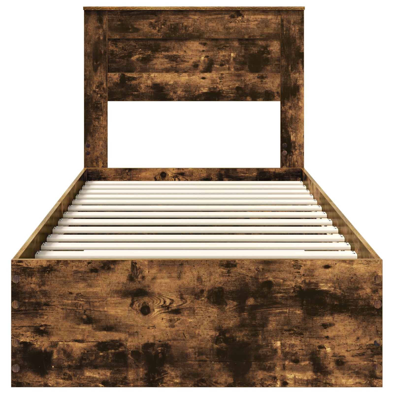 Struttura del letto Rovere Affumicato e Argento 75 x 190 cm | homemem39