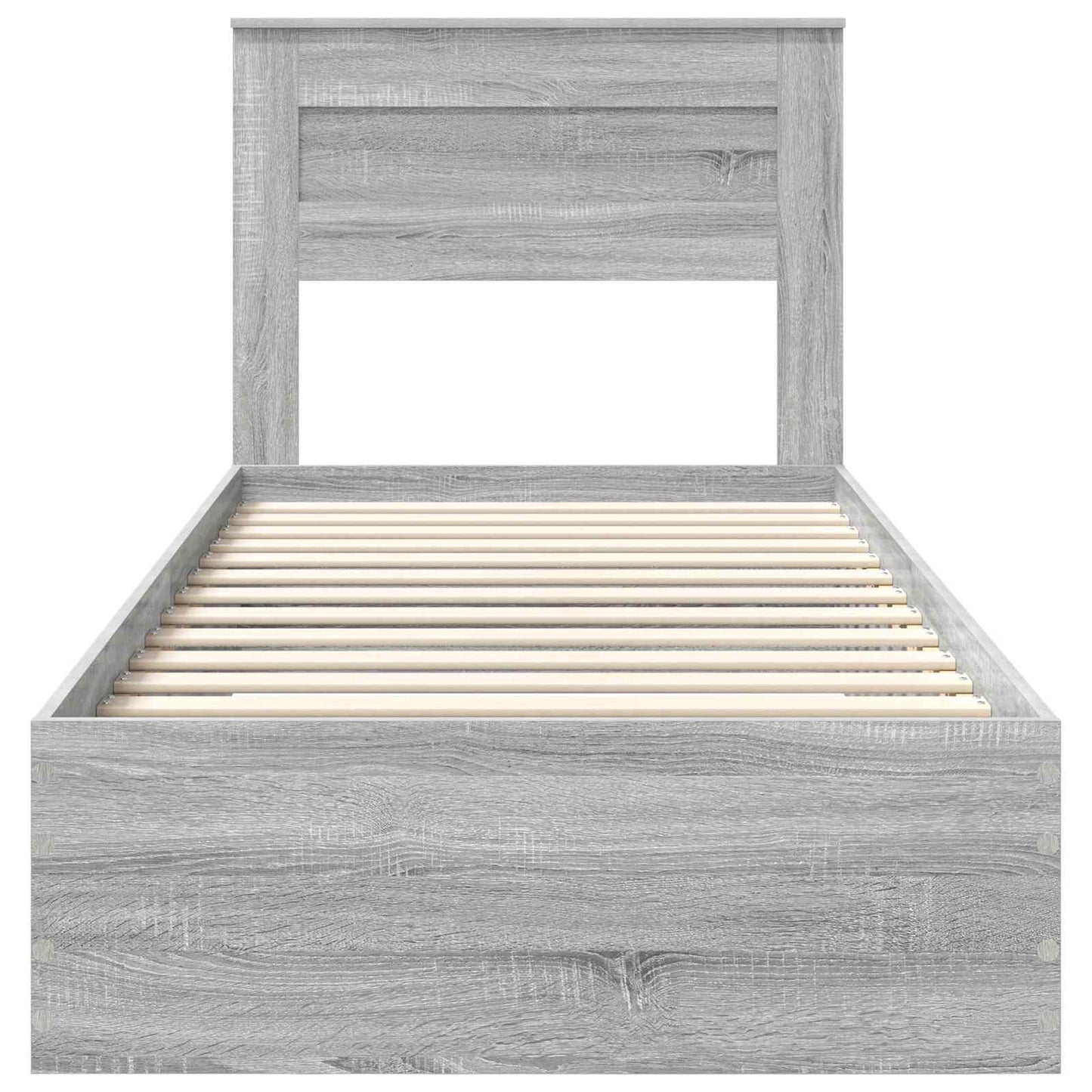 Struttura del letto Grigio Sonoma e Argento 75 x 190 cm | homemem39