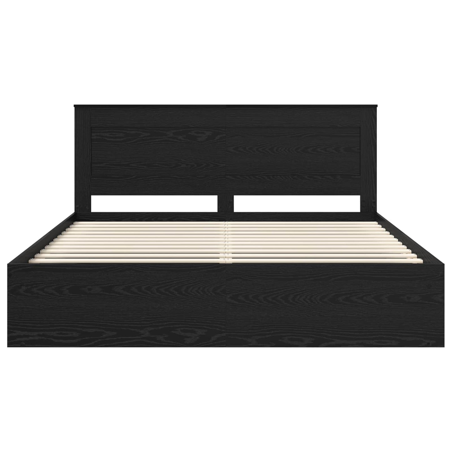 Struttura del letto Nero 200 x 200 cm Pino massello | homemem39