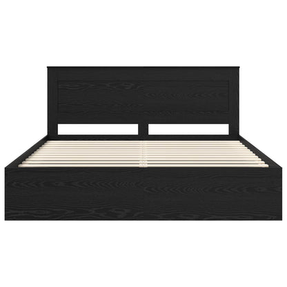 Struttura del letto Nero 200 x 200 cm Pino massello | homemem39