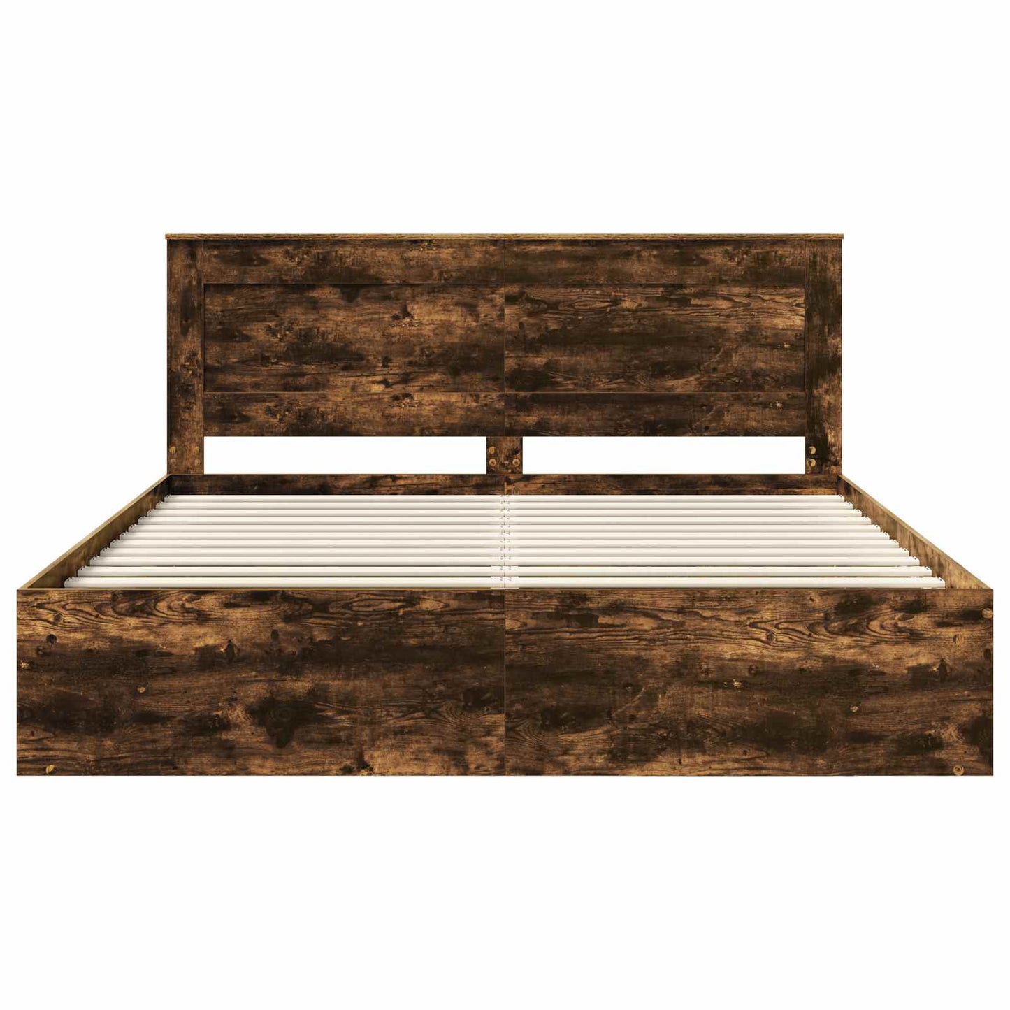 Struttura del letto Rovere fumé 200 x 200 cm Pino massello | homemem39