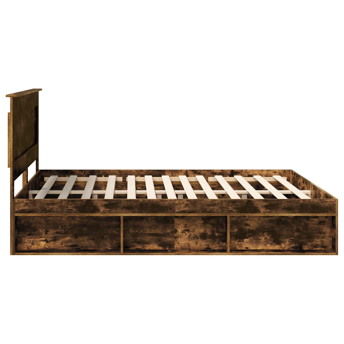 Struttura del letto Rovere fumé 200 x 200 cm Pino massello | homemem39