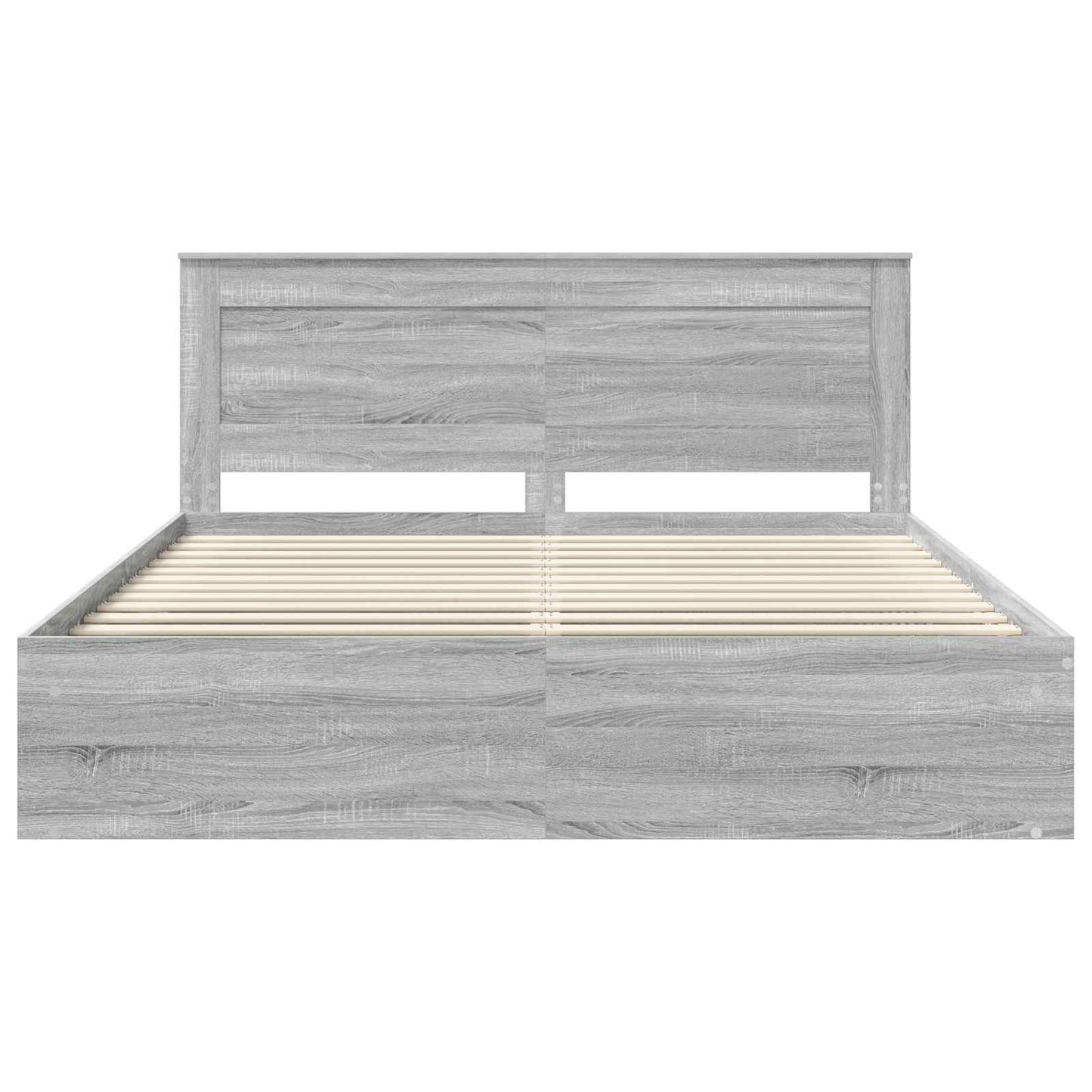 Struttura del letto Grigio Sonoma 200 x 200 cm Pino massello | homemem39