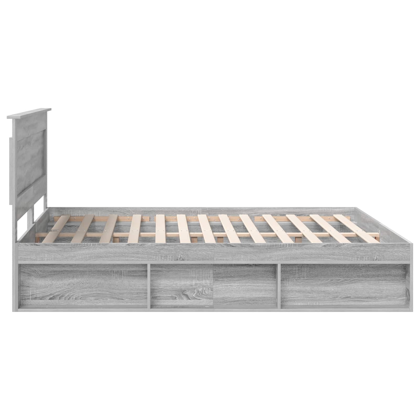 Struttura del letto Grigio Sonoma 200 x 200 cm Pino massello | homemem39