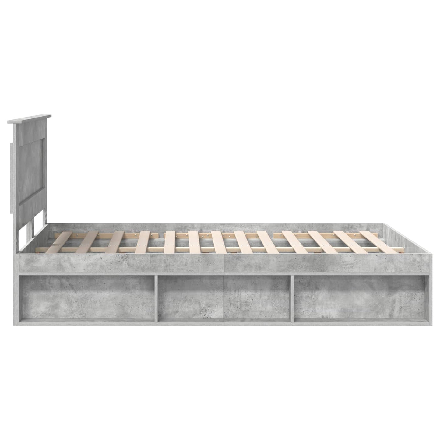 Struttura del letto Calcestruzzo 160 x 200 cm Pino massello | homemem39