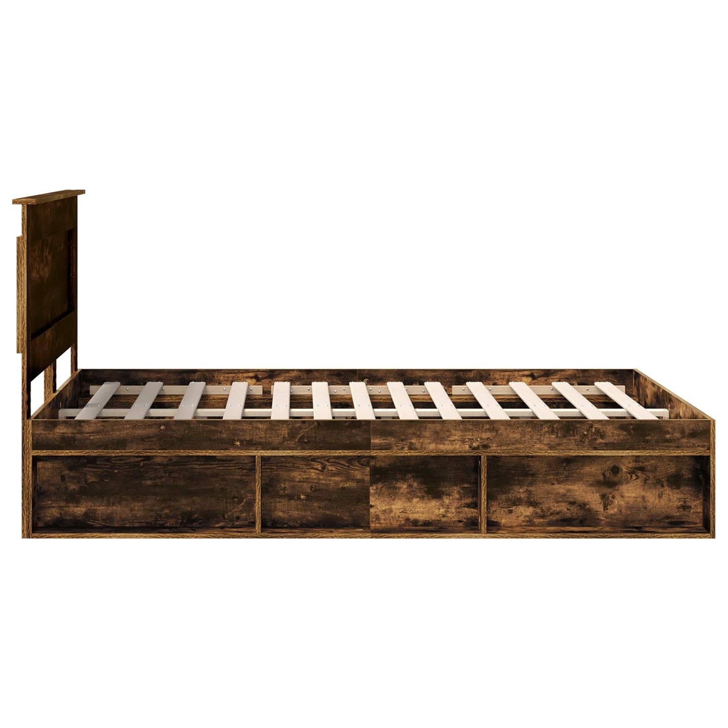 Struttura del letto Rovere fumé 160 x 200 cm Pino massello | homemem39