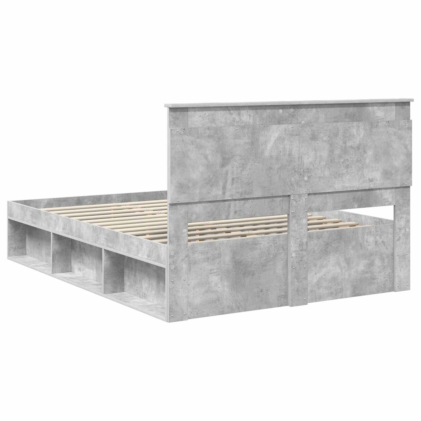 Struttura del letto Grigio Concretè 150 x 200 cm Pino massello | homemem39
