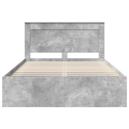 Struttura del letto Grigio Concretè 150 x 200 cm Pino massello | homemem39