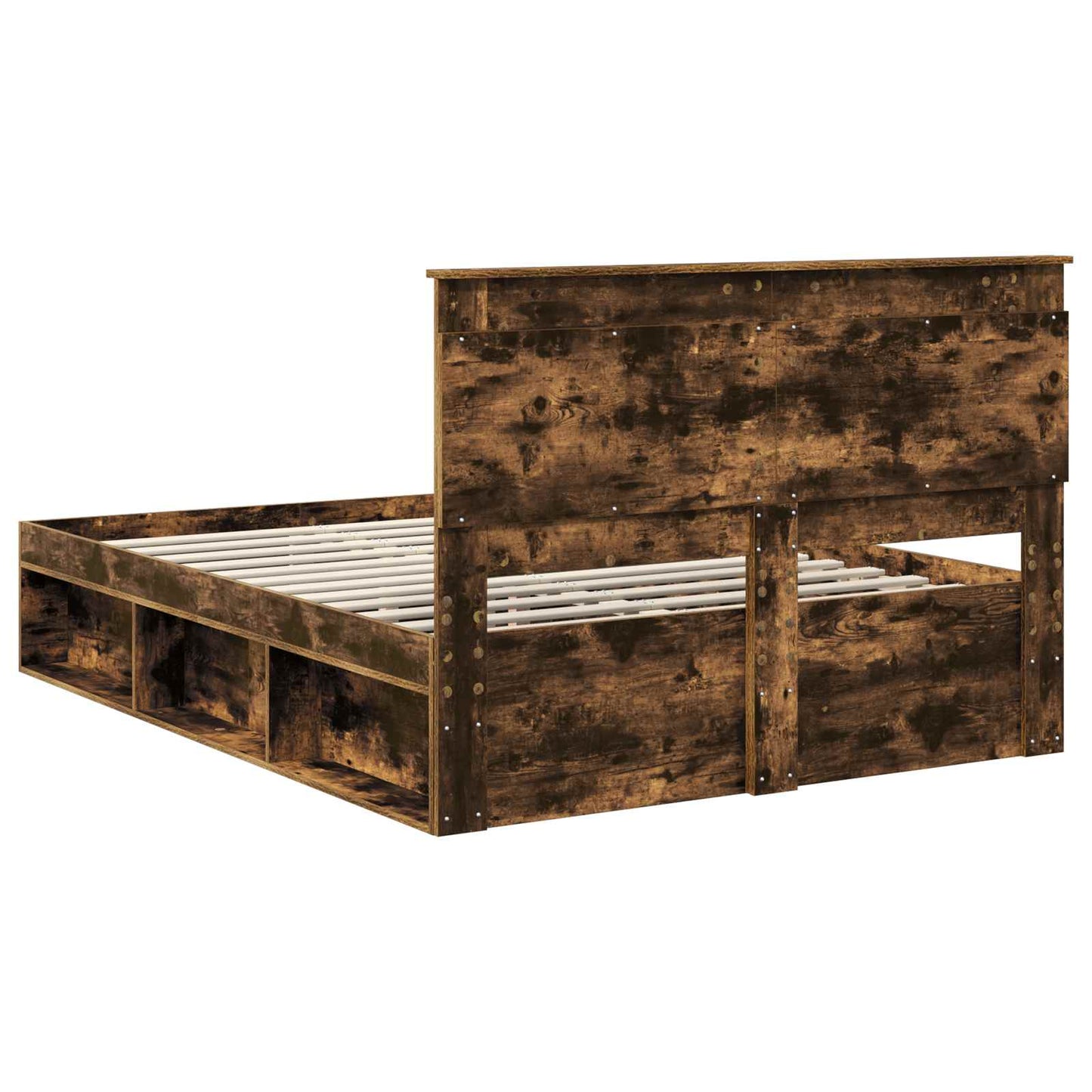 Struttura del letto Rovere fumé 150 x 200 cm Pino massello | homemem39