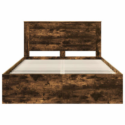 Struttura del letto Rovere fumé 150 x 200 cm Pino massello | homemem39