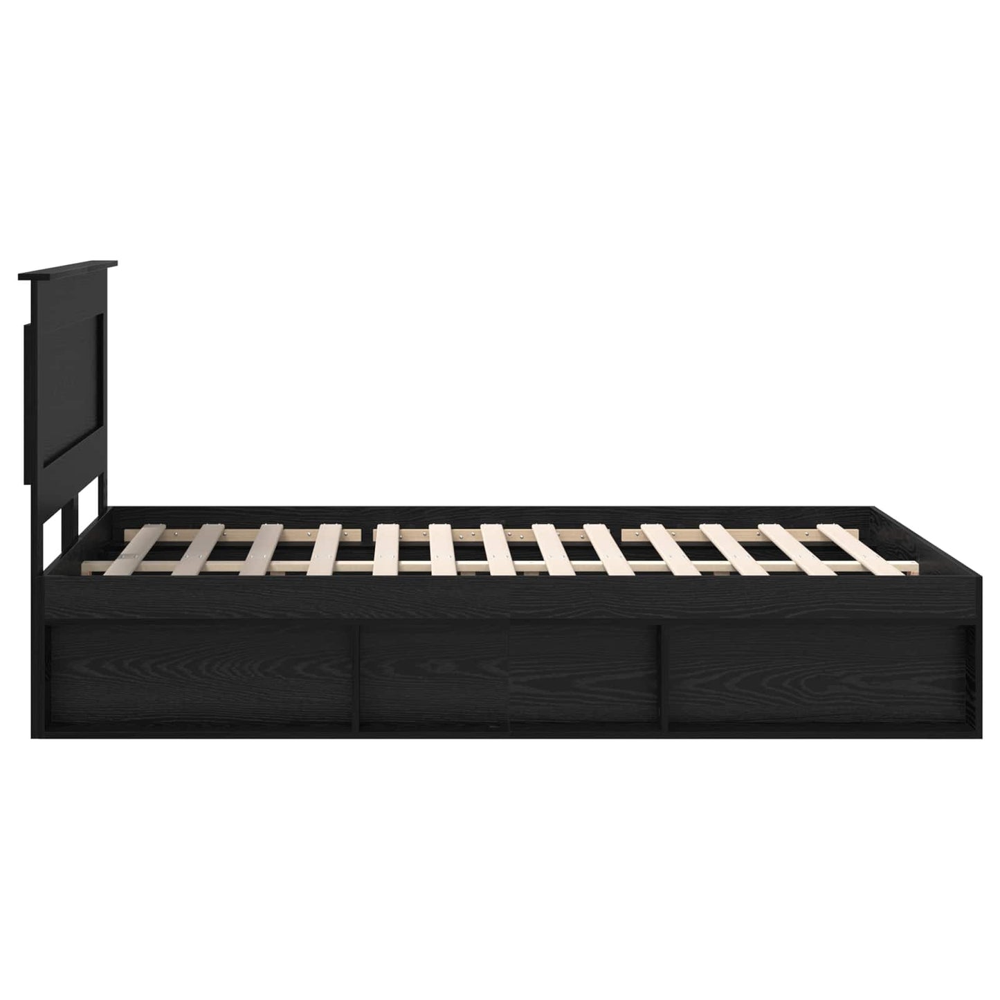 Struttura del letto Nero 140 x 190 cm Pino massello | homemem39