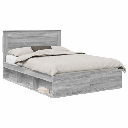 Struttura del letto Grigio Sonoma 140 x 190 cm Pino massello | homemem39