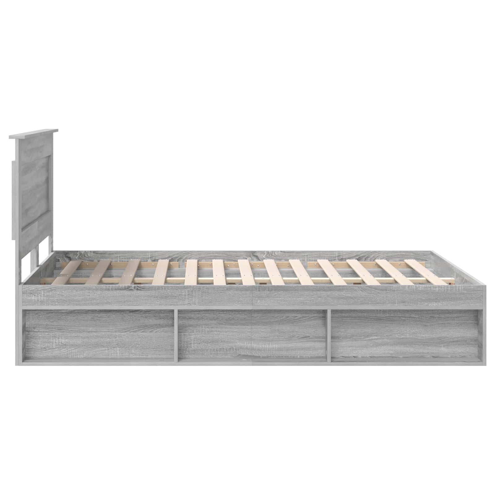 Struttura del letto Grigio Sonoma 140 x 190 cm Pino massello | homemem39