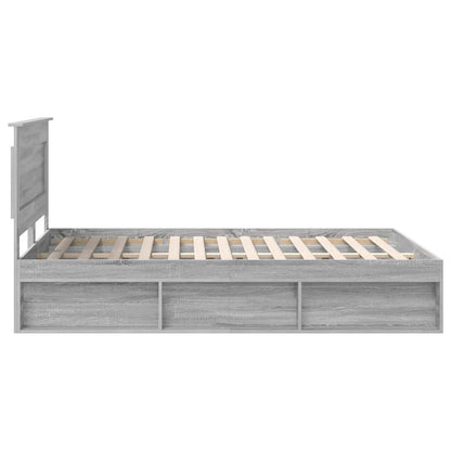 Struttura del letto Grigio Sonoma 140 x 190 cm Pino massello | homemem39