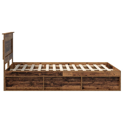 Struttura del letto Legno vecchio 140 x 190 cm Pino massello | homemem39