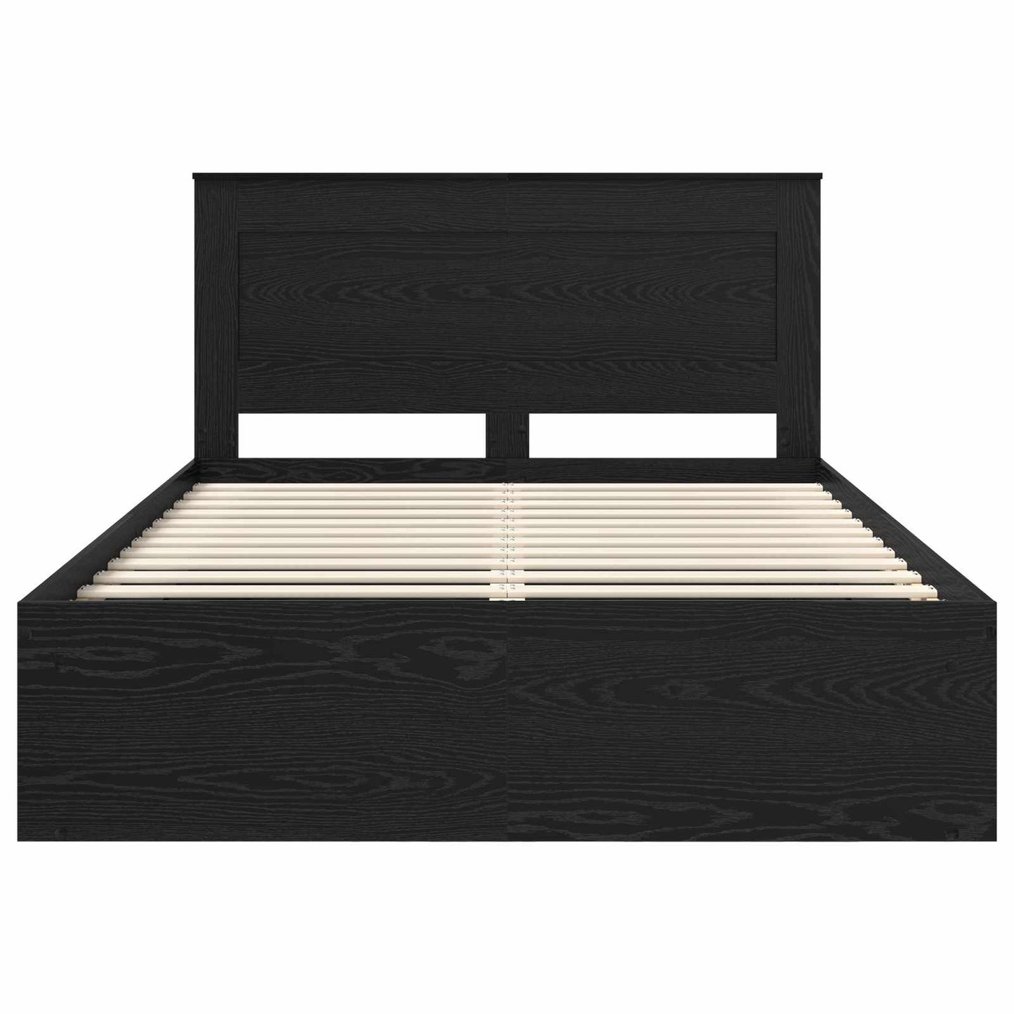 Struttura del letto Nero 140 x 190 cm Pino massello | homemem39