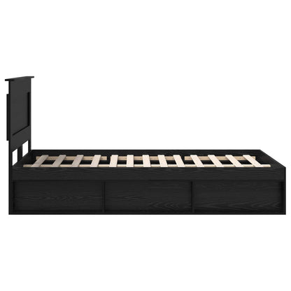 Struttura del letto Nero 135 x 190 cm Pino massello | homemem39