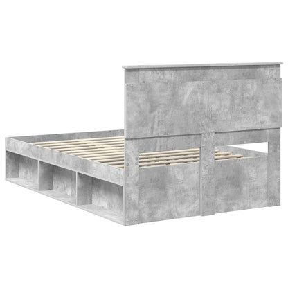 Struttura del letto Grigio Concretè 135 x 190 cm Pino massello | homemem39
