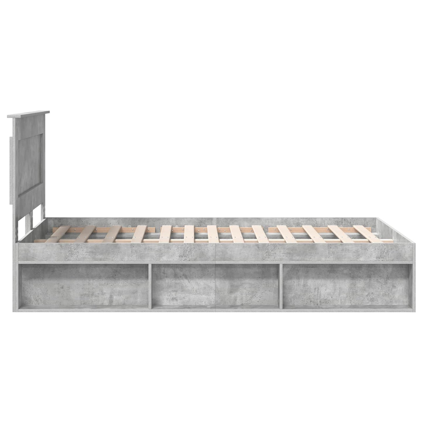 Struttura del letto Grigio Concretè 135 x 190 cm Pino massello | homemem39