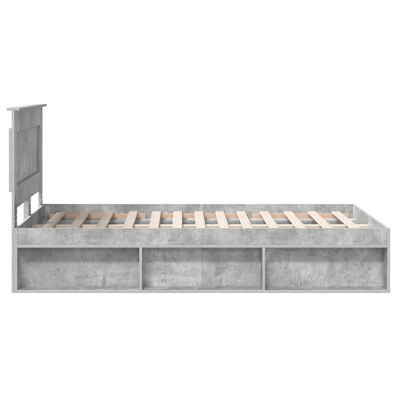 Struttura del letto Grigio Concretè 135 x 190 cm Pino massello | homemem39